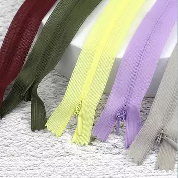 10 шт. 3# невидимая молния 18, 25, 30, 40, 50, 60 см длинная черная белая нейлоновая молния для шитья DIY аксессуары для одежды ручной работы 18cm