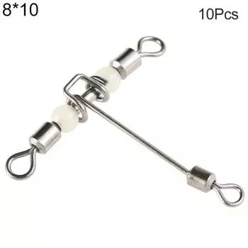 Рыболовный аксессуар Т-образной формы со светящимися бусинами из меди в количестве 10 штук