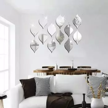 10 шт. 3D-наклейка на стену с изображением капли воды для спальни, гостиной, самоклеящаяся наклейка на домашний декор для туалетного столика