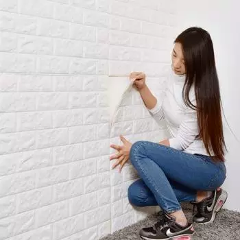 10 шт. 3D пенопластовые стеновые панели кирпичные ретро обои потолок самоклеящиеся обои фон стена украшение дома 10Pcs 70cmX15cm чёрный