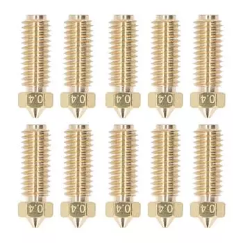 10 шт. 3D-принтер латунная насадка с сильной теплопроводностью, гладкая внутренняя стенка M6 латунная насадка для Kobra3