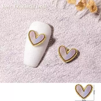 10 шт., 3D-сердце, подвески для ногтей, ювелирные украшения, Kawaii, дизайн ногтей, классический дизайн ювелирных изделий, металлические аксессуары «сделай сам»