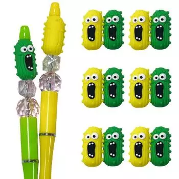 10 шт. 3D силиконовые бусины огурцы бусины в виде животных силиконовые фокусные бусины оптом DIY принадлежности B