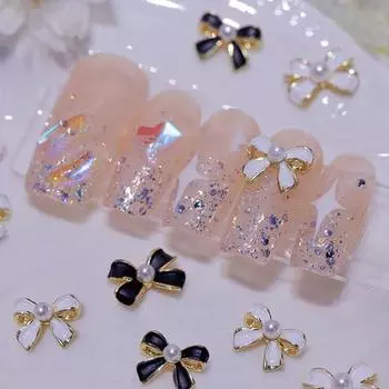 10 шт. 3D украшения для ногтей яркие цвета декоративные устойчивые к выцветанию прочные художественные украшения с бантом дизайн маникюрные советы для салона B