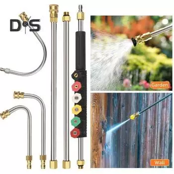 10 шт. 4000PSI телескопическая насадка для мойки высокого давления, набор насадок для быстрого подключения, удлинитель для мойки высокого давления, аксессуары для инструментов для очистки желобов 10 pcs