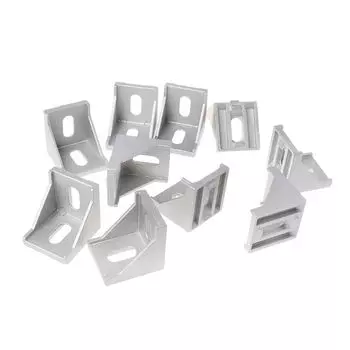 10 шт. 4040 Крепежный уголок 40x40 L Соединитель алюминиевый угловой кронштейн L9BE