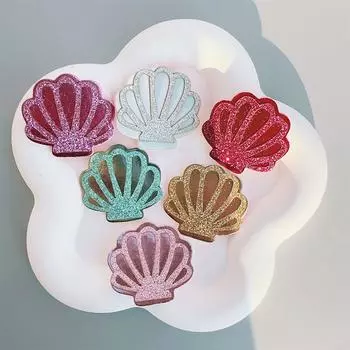 10 шт. 40*40 мм блестящие аппликации из искусственной кожи с подкладкой для украшения торта своими руками, головные уборы, зажимы, банты, аксессуары, декоративные нашивки One Size синий