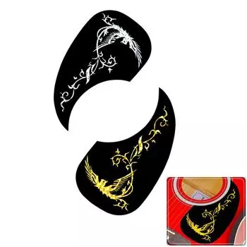 10 шт. 40/41 дюймов ПВХ материал акустическая гитара пикгард патч резонаторное отверстие чёрный/золотой