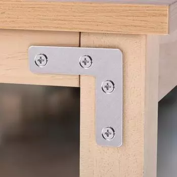 10 шт., 40/50/60/80 мм, T-образный/L-образный угловой кронштейн, не легко ржавеет, гуманный дизайн, полные характеристики, плоская угловая распорка для двери 40mm L
