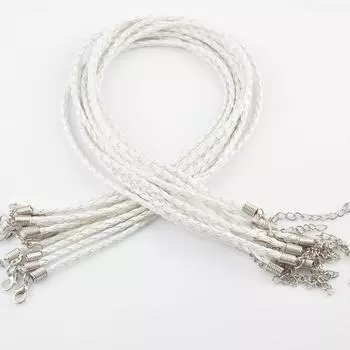 10 шт., 40 см, искусственная кожа, высококачественная застежка-лобстер, шнур, подвески, новые ювелирные изделия, регулируемая плетеная веревка для браслета, ожерелья, бусины