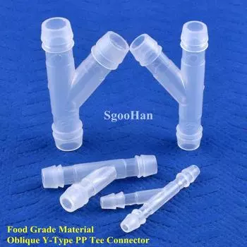 10 шт. 4~18 мм косой Y-образный тройник, пищевой полипропиленовый адаптер для аквариума, газовый дивертор для полива сада, пагода, 3-ходовое соединение шланга 4mm (10 Pieces)