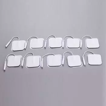 10 шт., 4*4 см, замена для массажера, десятки единиц, электродные подушечки, терапевтическая машина, массажер