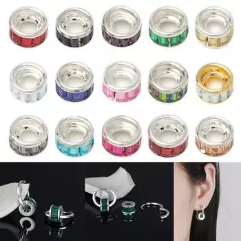 10 шт. 4 мм большое отверстие горный хрусталь кварц разделитель свободные бусины подвески подходят для простых модных сережек браслет DIY ювелирные изделия фурнитура 10mm 10pcs темно-красного