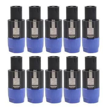 10 шт. 4-полюсный 4-контактный разъем NL4FC, омический штекер, аудиокабель, провод, штекер, адаптер