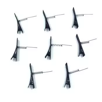 10 шт. 4 см черная металлическая заколка для волос с пружинным наконечником-крокодилом для ручной работы, базовые универсальные заколки для волос, креативные головные уборы