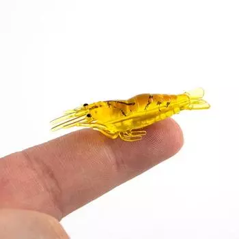 10 шт. 4 см искусственная мягкая креветка червь-приманка для рыболовной приманки крючок воблер приманки as the picture