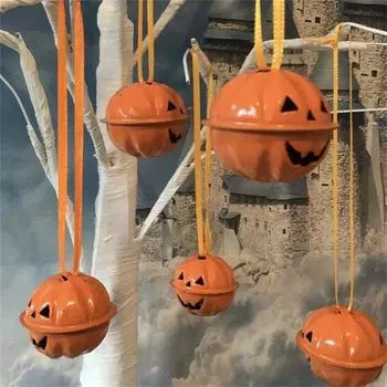 10 шт. 4 см колокольчики на Хэллоуин железные ужасные тыквенные колокольчики для украшения дома на Хэллоуин