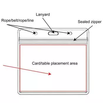 10 шт. 4x3 дюйма держатель для удостоверений личности водонепроницаемый горизонтальный ПВХ закрывающийся держатель для карточек для взрослых