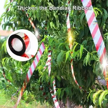 10 шт., 50 м, лента отпугивающая птиц, светоотражающая лента для отпугивания гусей, голубей, уток, дятла, двусторонняя лента для вспышки птиц, держит птиц подальше на открытом воздухе красный/серебряный