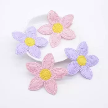 10 шт. 50 мм аппликация в виде цветка для одежды, шляп, обуви, шитья, заплаток, головных уборов ручной работы, заколок для волос, декоративных аксессуаров розовый