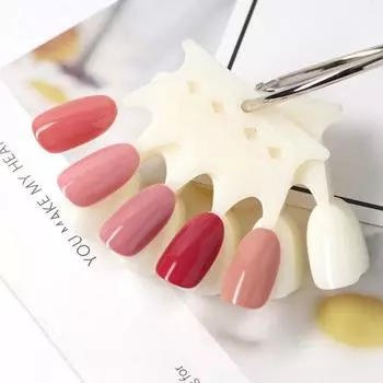 10 шт./50 шт., веерообразные карточки для демонстрации ногтей, практика ABS, корона, советы по дизайну ногтей, практика отображения Transparent