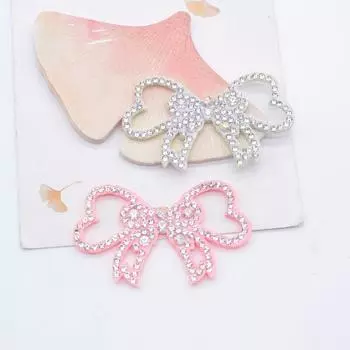 10 шт. 56*34 мм, мягкие стразы, бант, аппликации для галстука, сделай сам, поделки, стразы, нашивки с плоской задней частью, орнамент для скрапбукинга, аксессуары разноцветный