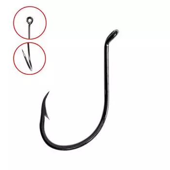 10 шт. 5/0 6/0, химическая заточка, перевернутый кованый хвостовик, классический клюв, крючок для осьминога, рыболовный крючок для морской воды, черный цвет, 92553NP-BN 5/0