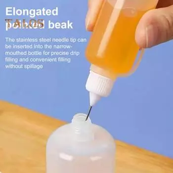 10 шт. 5/10/20/30/50/100 мл точный наконечник аппликатора капельница для заполнения бутылок клея шейкер игольчатый наконечник бутылка клея для квиллинга ремесло масленка 5ML 10pcs