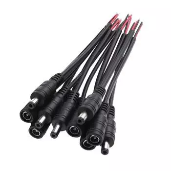 10 шт. 5,5x2,1 постоянного тока «папа/гнездо» кабельный разъем для светодиодной ленты (В)