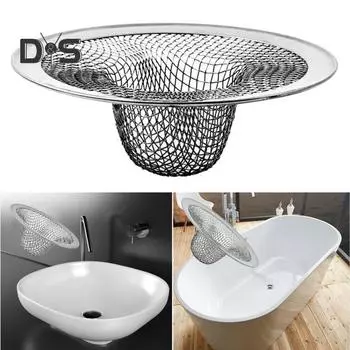 10 шт., 5/7/9/11 см, сливной фильтр для кухонной раковины из нержавеющей стали, большая емкость, мелкая сетка, антизасоряющийся универсальный круглый фильтр для ванной комнаты S 10 pcs