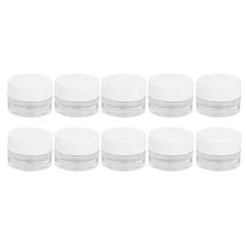 10 шт. 5 г полипропиленовые банки для крема безопасные здоровые герметичные перерабатываемые портативные прозрачные пустые контейнеры для туалетных принадлежностей