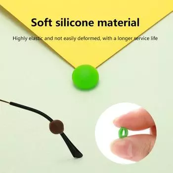 10 шт./5 комплектов силиконовых круглых противоскользящих заушных крючков для очков, аксессуары для очков, держатель для очков, держатель для очков оранжевый