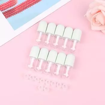 10 шт 5 мл мини-тюбик для блеска для губ пустой многоразовый контейнер для губной помады косметический макияж зелёный