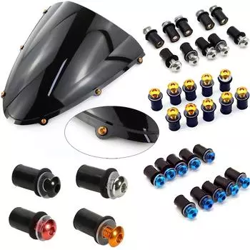 10 шт. 5 мм M5*16 винты для ветрового стекла мотоцикла болты для ветрового стекла комплект креплений обтекателя для Honda CBR 600 F4i CBR1000RR CB400 VFR800 красный