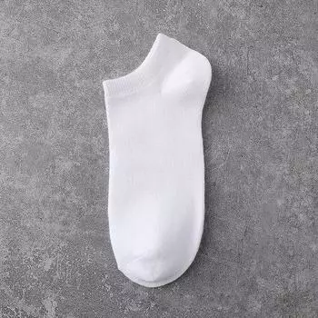 10 шт. = 5 пар мужских носков, дышащие спортивные носки, однотонные носки-лодочки, удобные хлопковые носки до щиколотки, белые, черные носки для мужчин 5 pairs