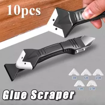10 шт. 5 в 1 скребок скребок клей артефакт стеклянный клей лопатка клеевые швы инструменты скребок скребок многофункциональный шпатель клей очистка герметик 1pcs