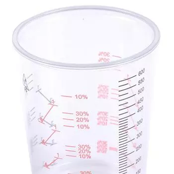 10 шт., 600 мл, пластиковые чашки для смешивания красок, горшок для смешивания краски, калиброванная чашка для смешивания краски