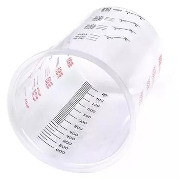 10 шт., 600 мл, пластиковые чашки для смешивания красок, горшок для смешивания краски, калиброванная чашка для смешивания краски