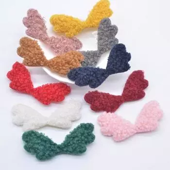 10 шт. 64*28 мм аппликации с крыльями ангела, шитье на скрапбукинге, плоские ремесла, аксессуары, украшения, нашивки коричневый