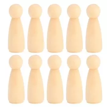10 шт. 65 мм женские куклы для самостоятельной росписи деревянные детские фигурки для рисования игрушки ремесло