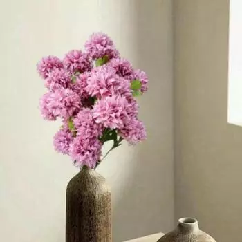 10 шт. 66 см искусственные хризантемы шар искусственные цветы большие стебли хризантемы цветы гортензии свадебный дом сад вечеринка свадебное украшение наружный декор 10 Pcs белый