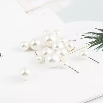 10 шт. 6-12 мм бусина из АБС-пластика с имитацией жемчуга со стальной иглой для изготовления ювелирных изделий своими руками 6mm