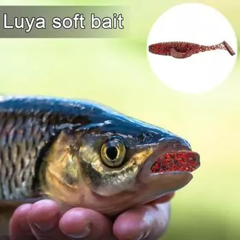 10 шт., 6,5 см/2,2 г, мягкая приманка для летающей рыбалки, с двумя крыльями, Т-образная, весло, хвост, светоотражающие блестки, красочная искусственная приманка из ТПЭ, пресноводная и соленая вода зелёный