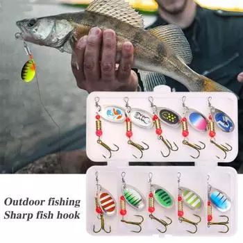 10 шт. 6 см/3,3 г рыболовная блесна с тройным крючком металлический спиннинг блестки дальний заброс красочная блесна приманка оснастка соленая вода пресная вода Sets