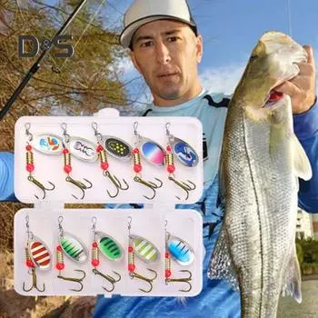 10 шт. 6 см/3,3 г рыболовная блесна с тройным крючком металлический спиннинг блестки дальний заброс красочная блесна приманка оснастка для соленой воды пресноводная рыбалка Sets