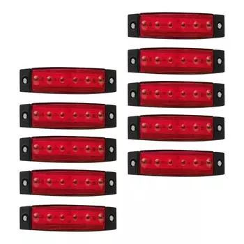 10 шт., 6 светодиодов, краевой фонарь с губчатой полосой - всегда включен, 24 В, водонепроницаемый светильник для грузовика, индикатор ширины, задний фонарь One Size белый