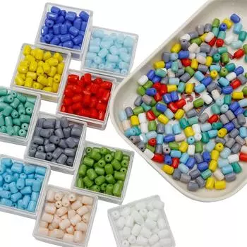 10 шт. 6x8 мм стеклянные бусины хрустальные бусины небольшой огранки цилиндрические бусины для маркировки ювелирных изделий своими руками 6x8mm 10pcs