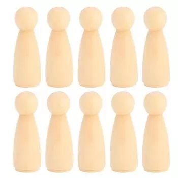 10 шт. 75 мм женские куклы для самостоятельной росписи деревянные детские фигурки для рисования игрушки ремесло