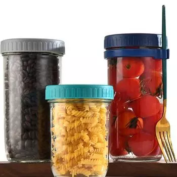 10 шт., 86 мм, крышка банки с широким горлышком, силиконовое уплотнение, воздухонепроницаемое пищевое качество, не содержит BPA, сверхмощная герметичная цветная универсальная круглая чашка, может покрыться серый