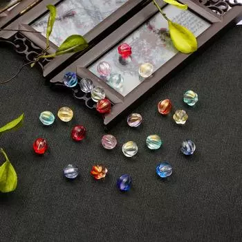 10 шт. 8/10 мм антикварные бусины в виде тыквы, стеклянные бусины для изготовления ювелирных изделий, браслет, ожерелье, серьги, аксессуары 10mm синий